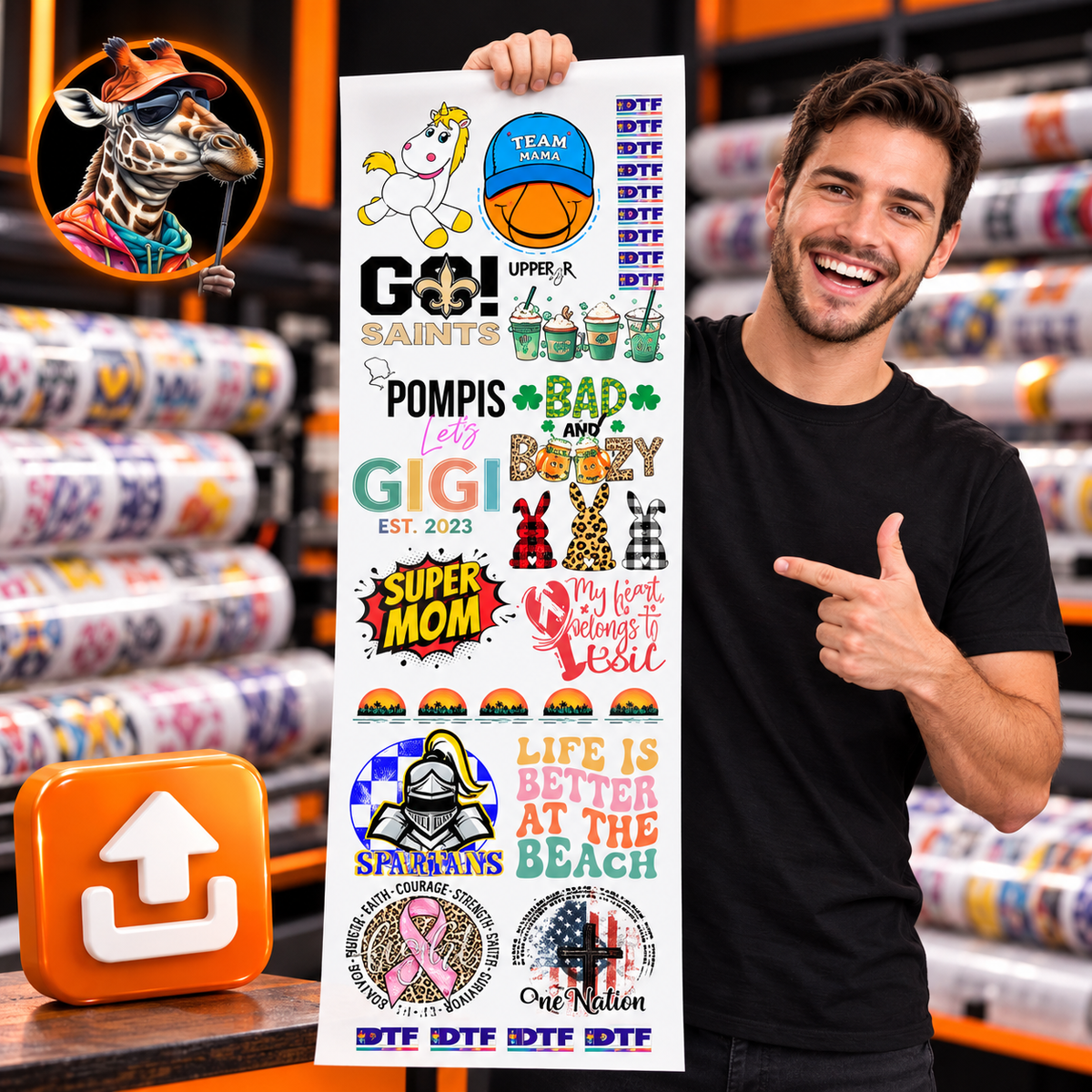 Upload Your DTF Gang Sheet